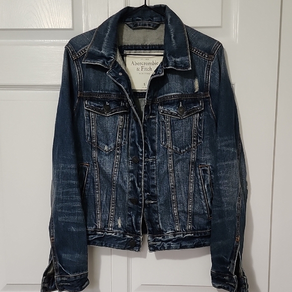 Abercrombie & Fitch Dark Blue Denim Jacket - Picture 1 of 3